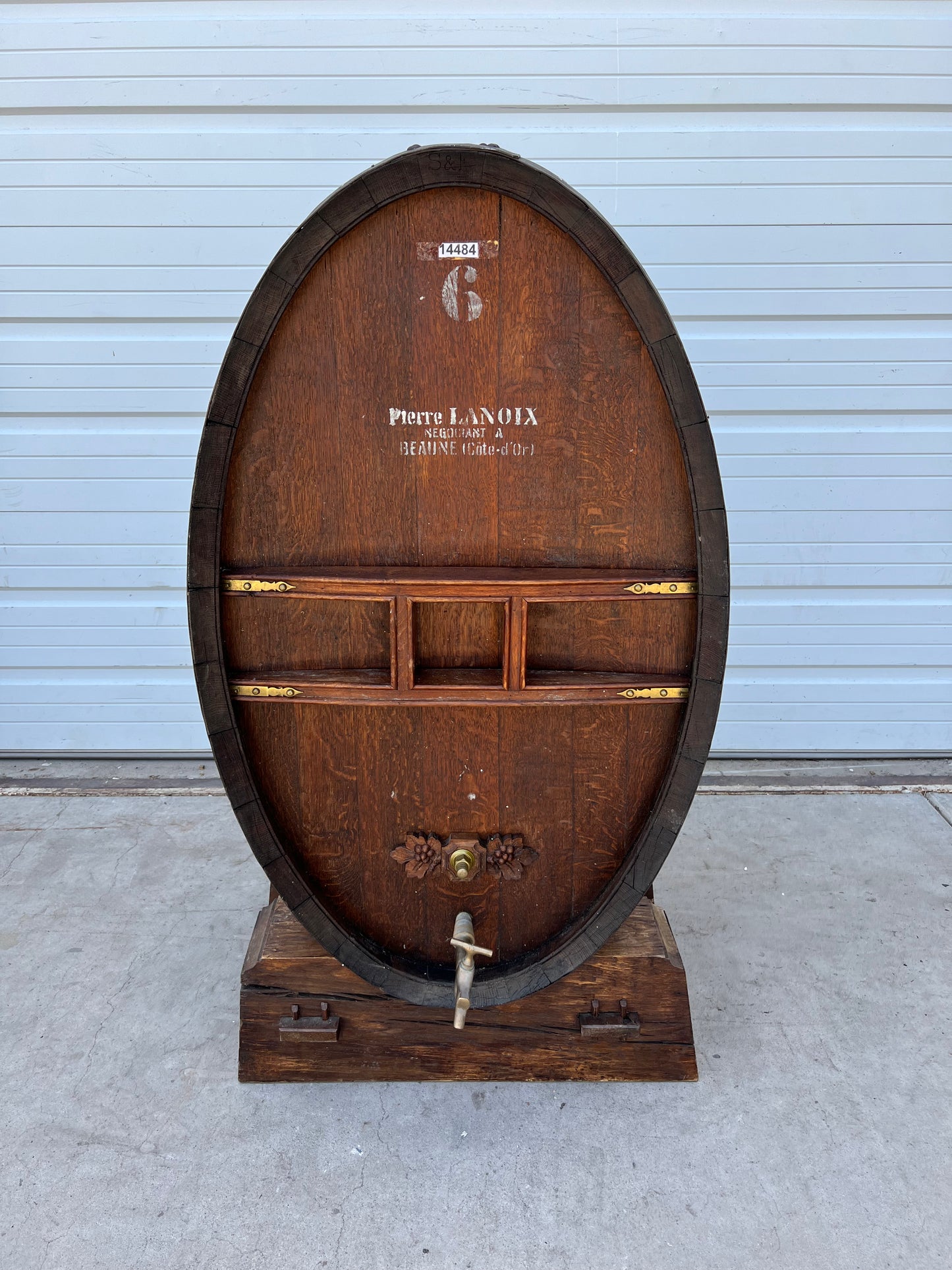 French Pierre Lanoix Wine Barrel on Stand
