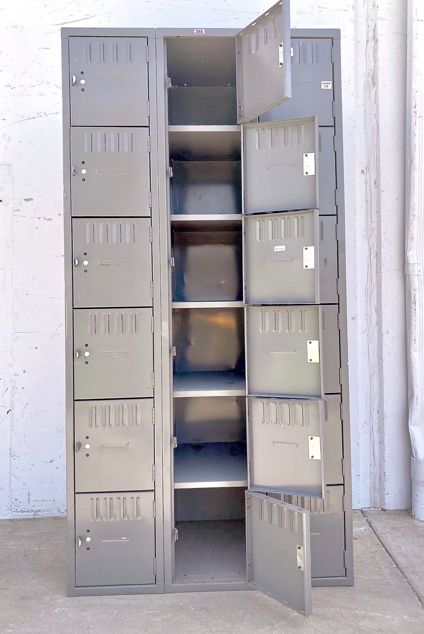 Set of 18 Gray Lockers
