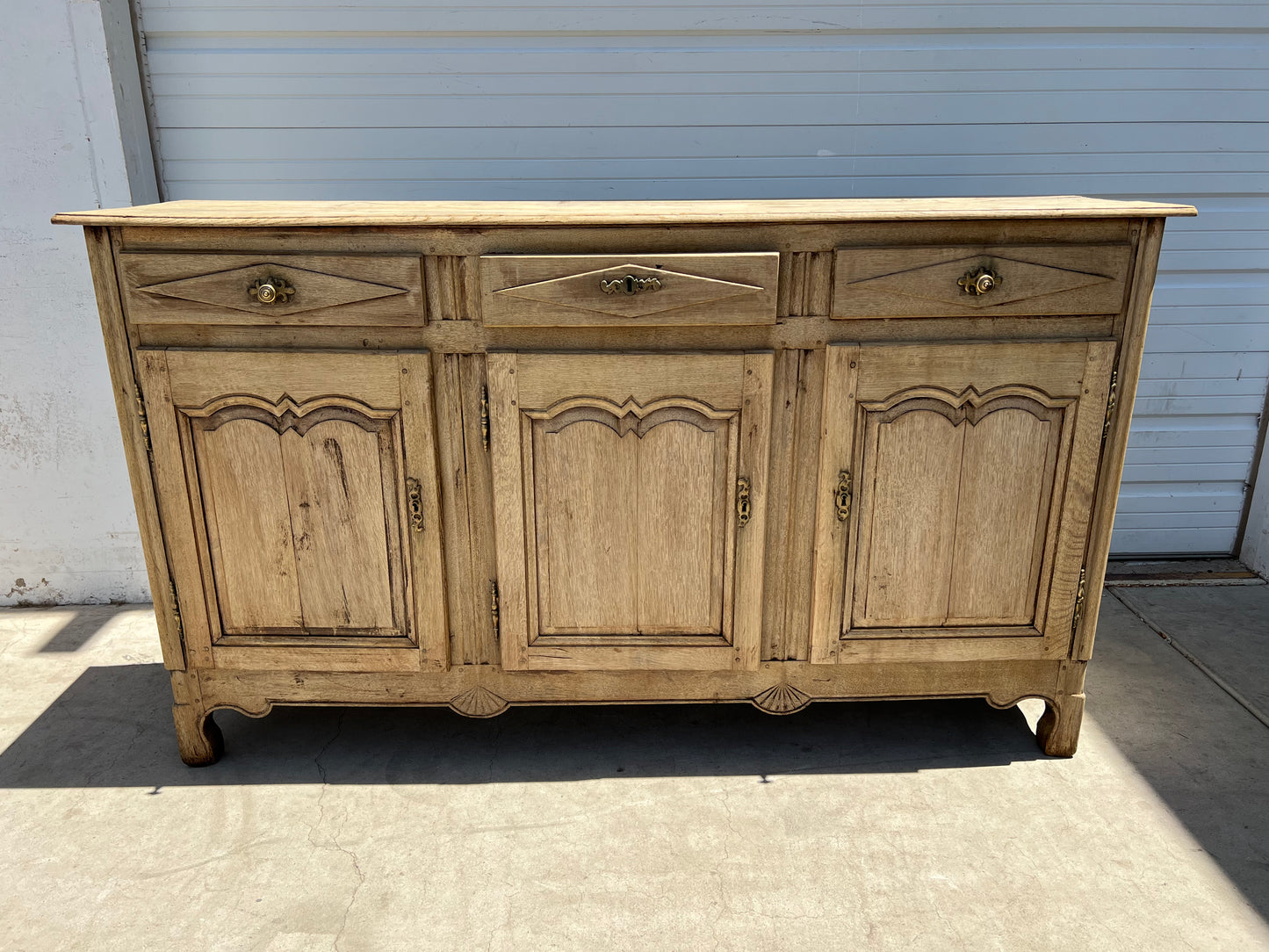 Bleached French Antique Sideboard