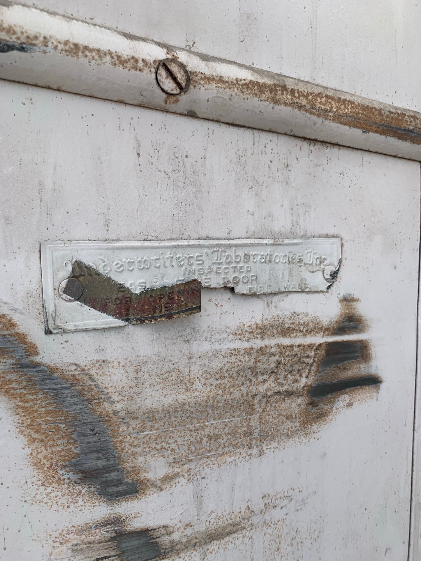 Industrial Metal Fire Single Door with Angled Top