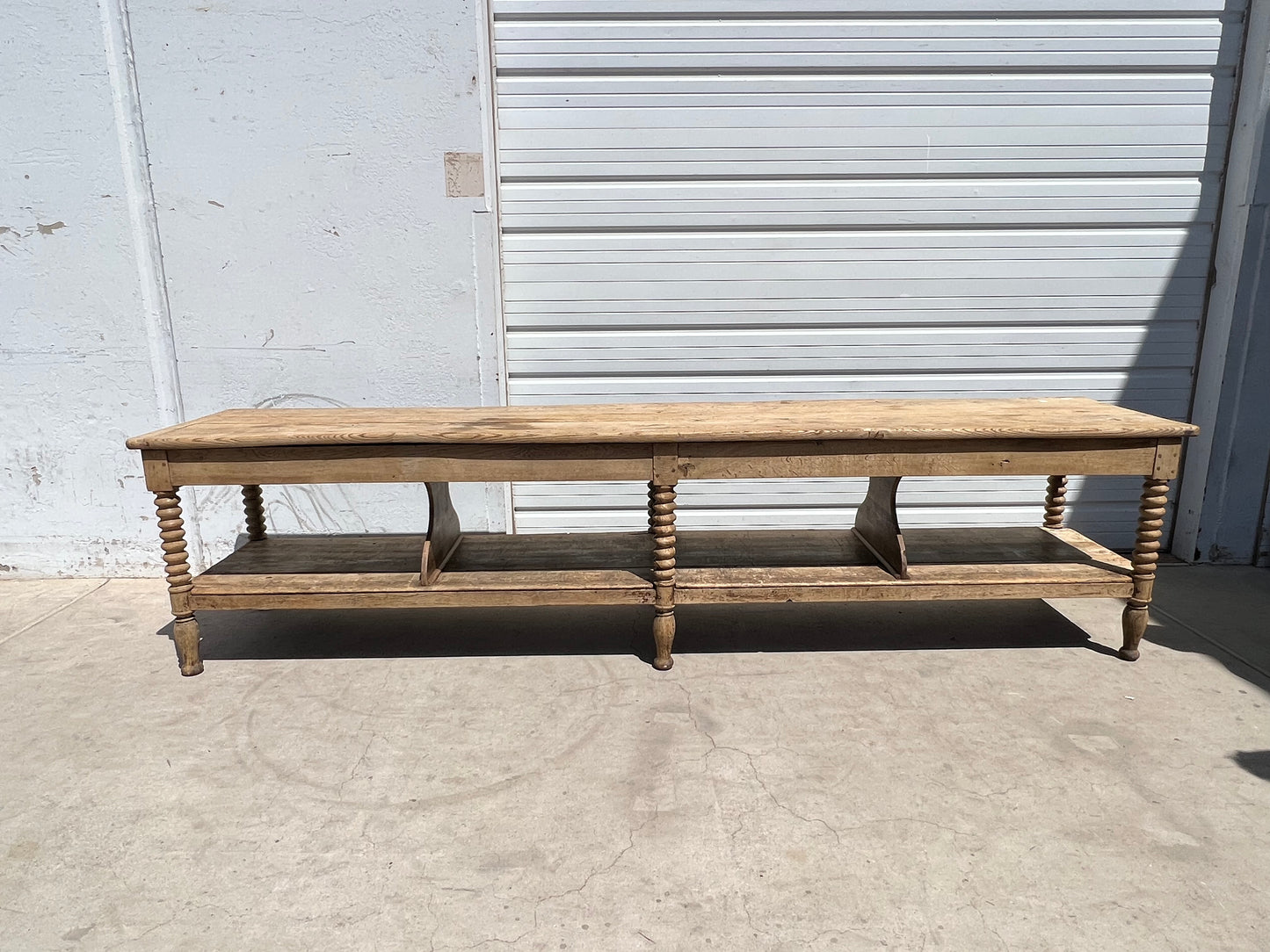 Bleached French Drapery Table