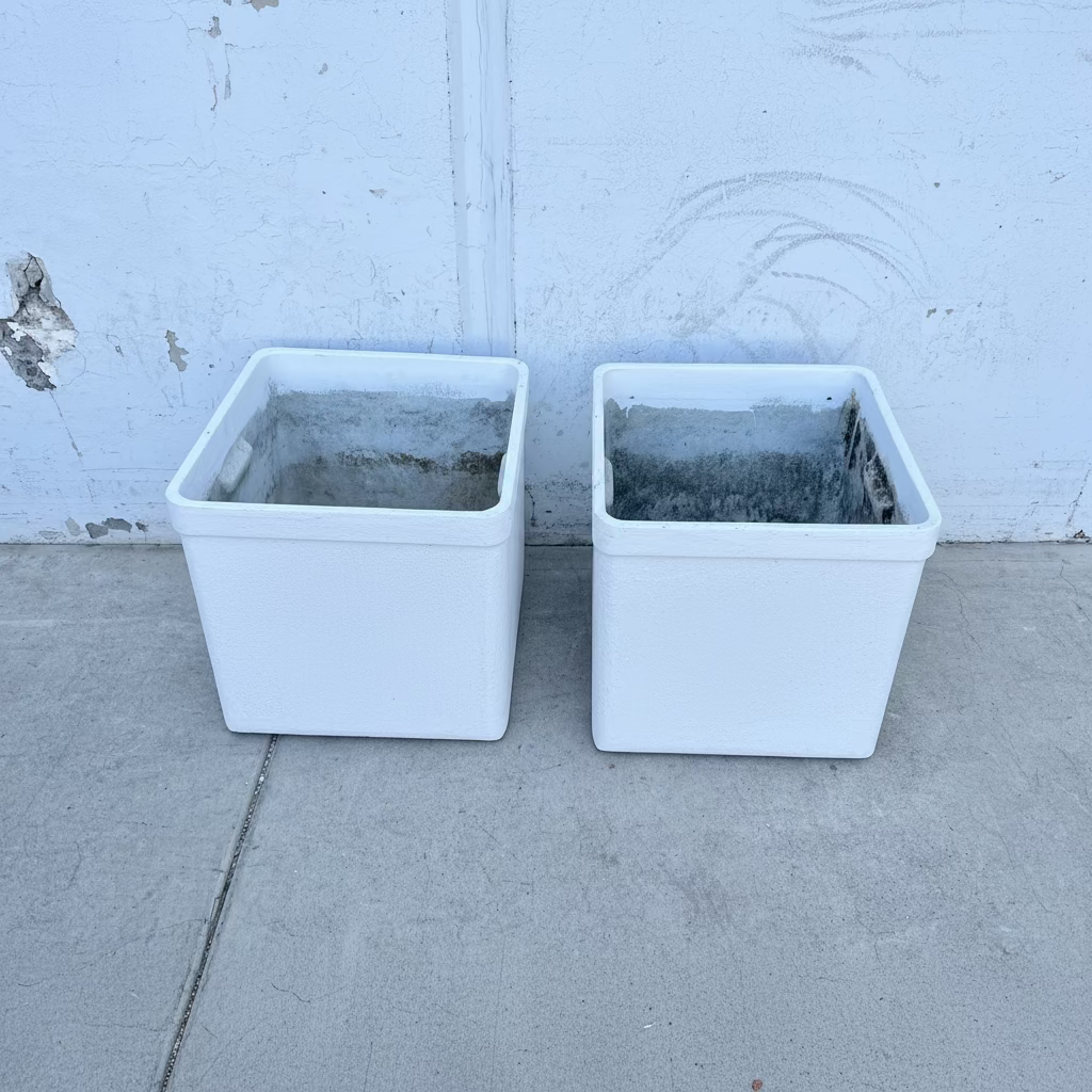 Pair of Square Willy Guhl Planters