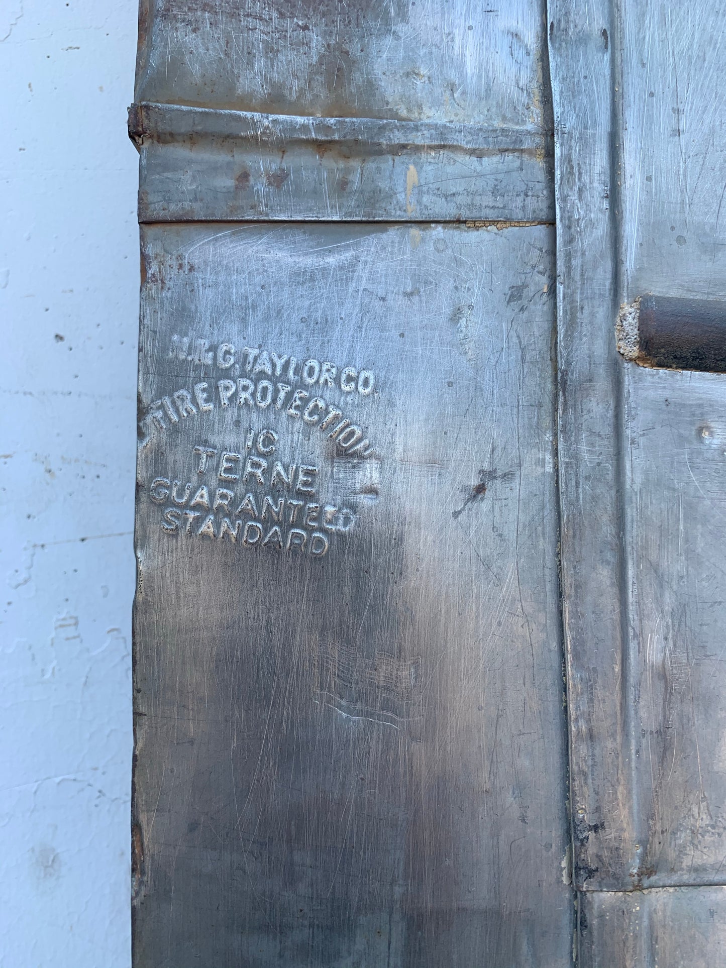 Industrial Metal Fire Single Door with Angled Top