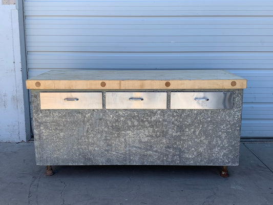Butcher's Table with 6 Drawers
