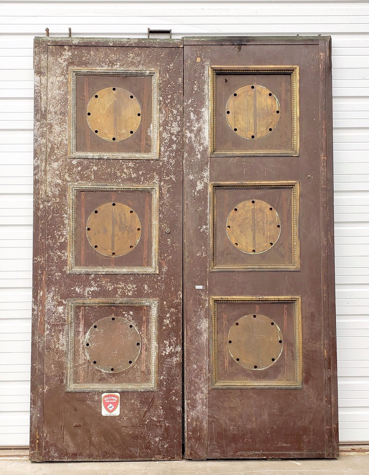 Pair of Bronze Metal Elevator Doors