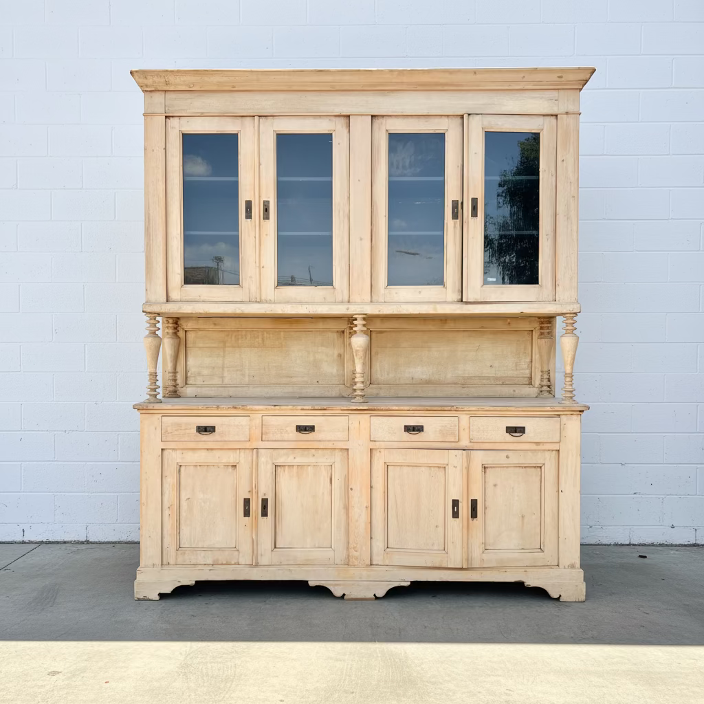 Painted French Antique Hutch / Cabinet