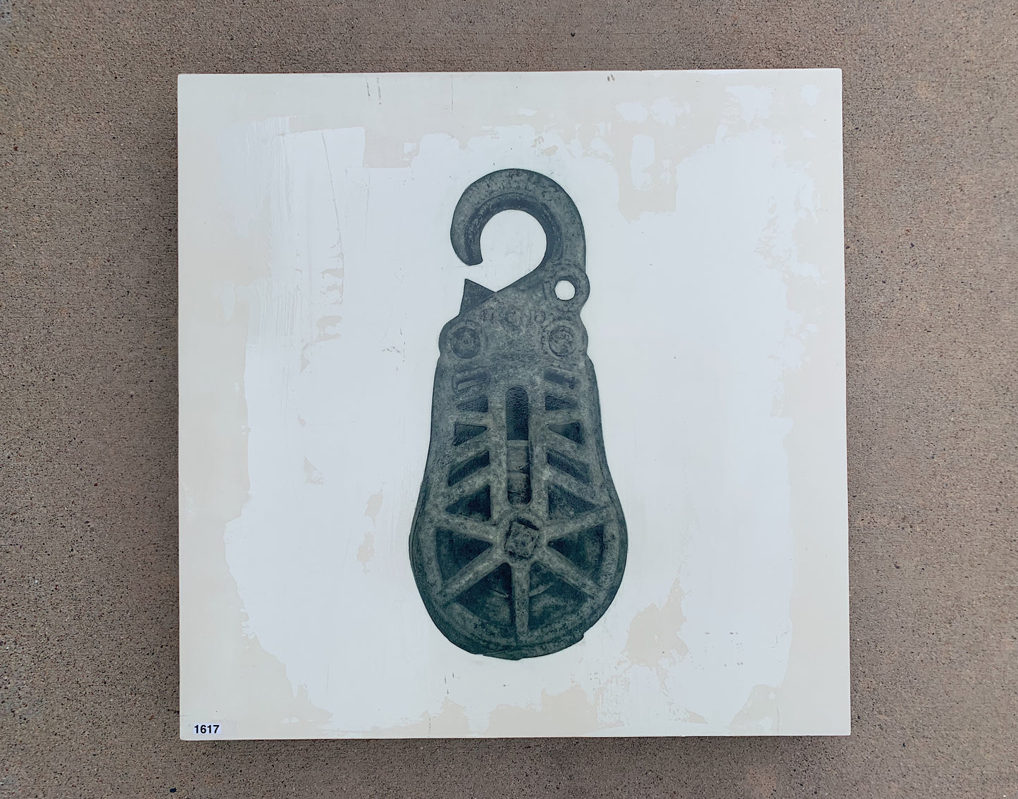 “Cast Iron Hook” Wooden Painting/Art