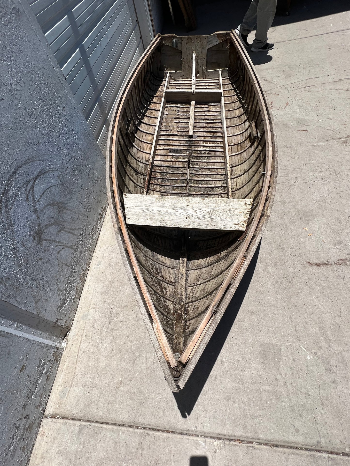 Repurposed Wood Boat Pendant Light