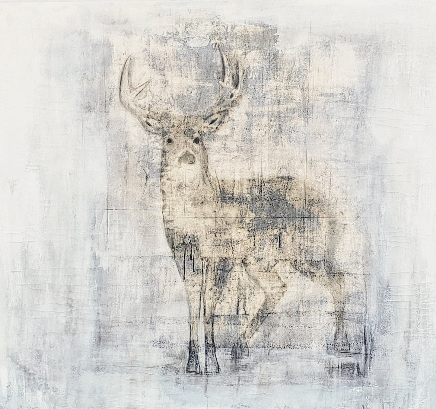 Dominic Tortorici "Calico Stag" Liquid Emulsion Painting
