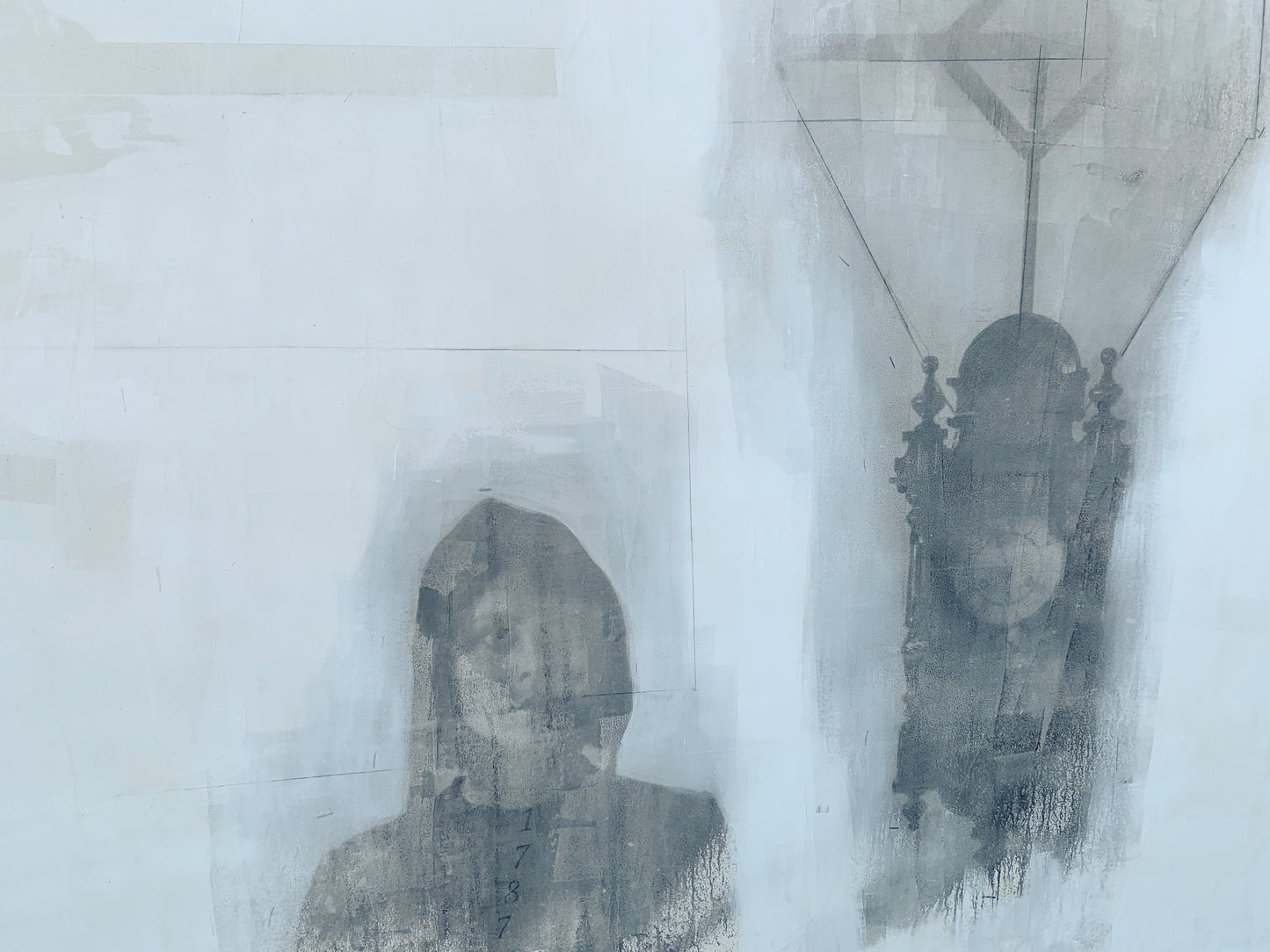 Dominic Tortorici "Transmitter Timeline" Mixed Media Painting