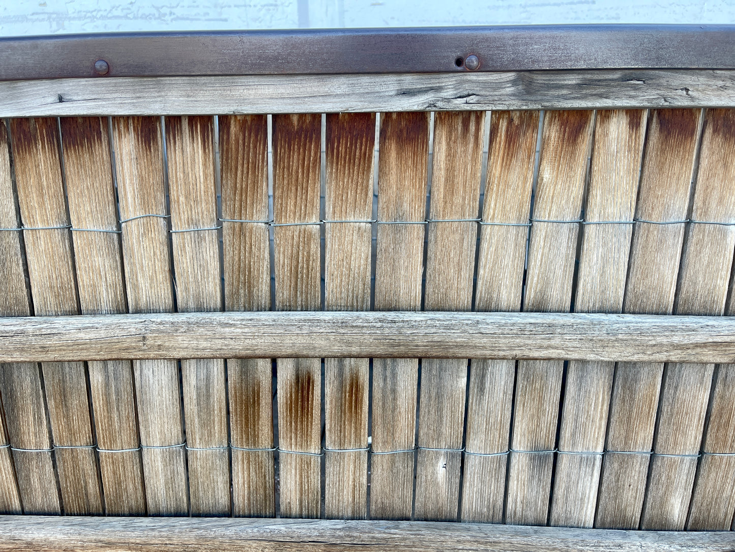 French Wooden Slotted Crate