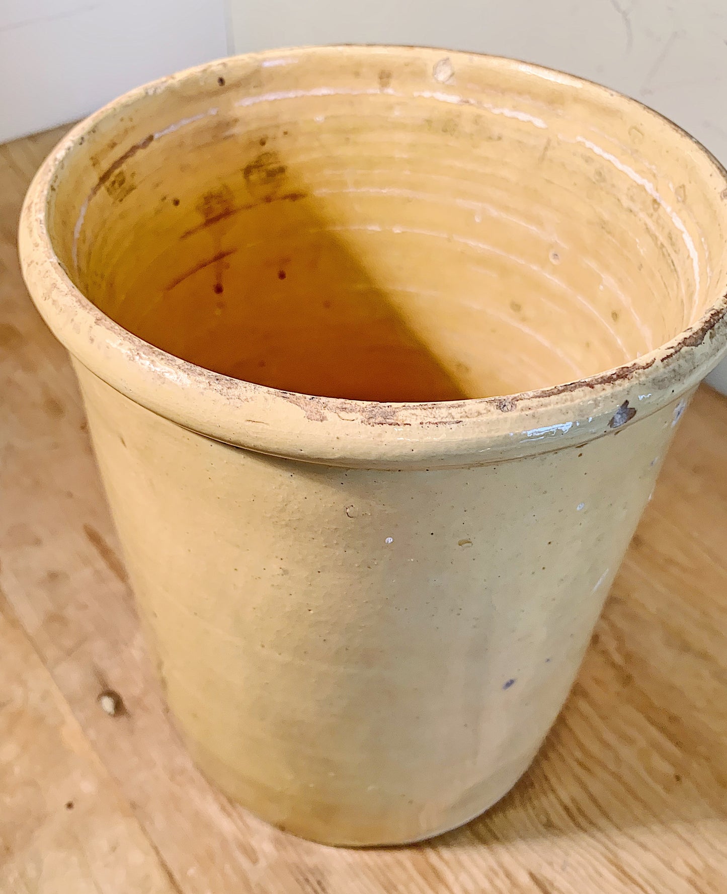 Large Yellow French Jam Crock