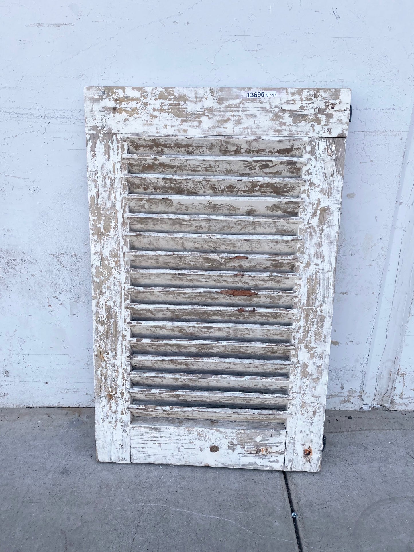 Single White Painted Shutter