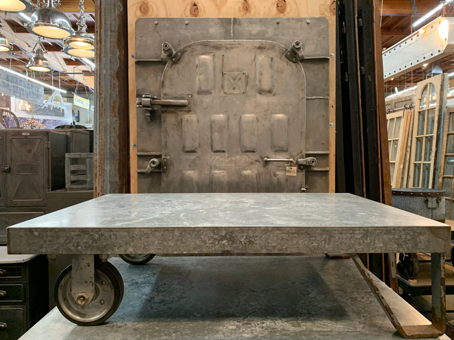 Galvanized Coffee Table Trolley