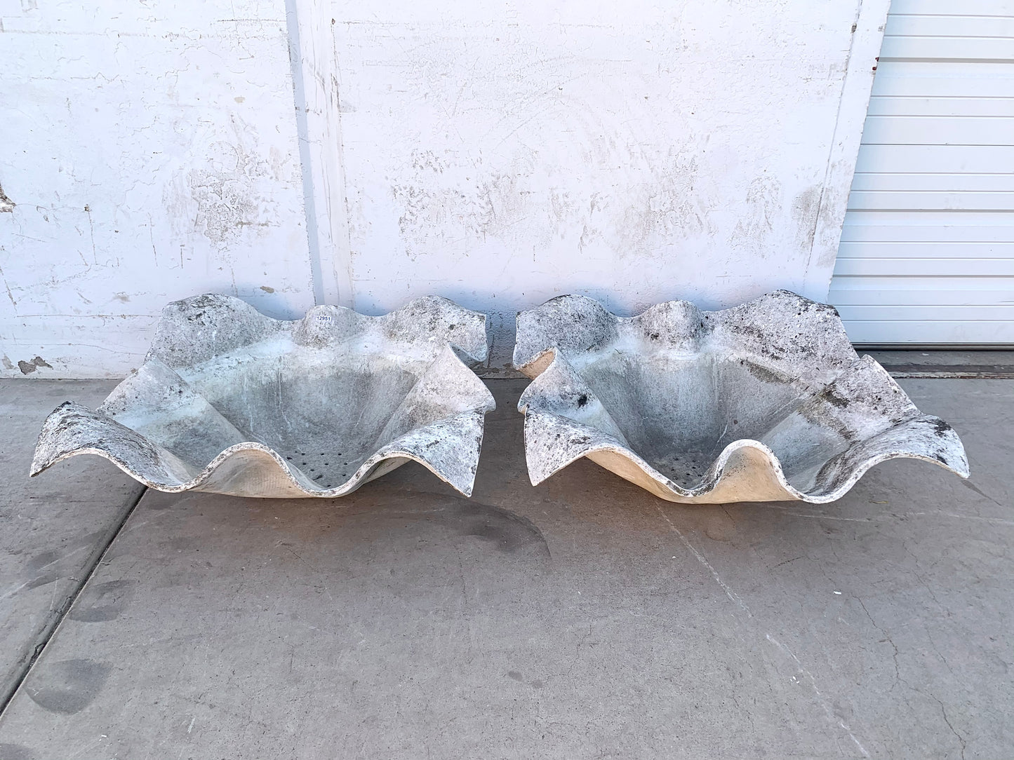 Pair of Large Willy Guhl Handkerchief Planters
