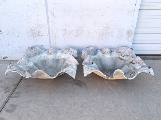 Pair of Large Willy Guhl Handkerchief Planters