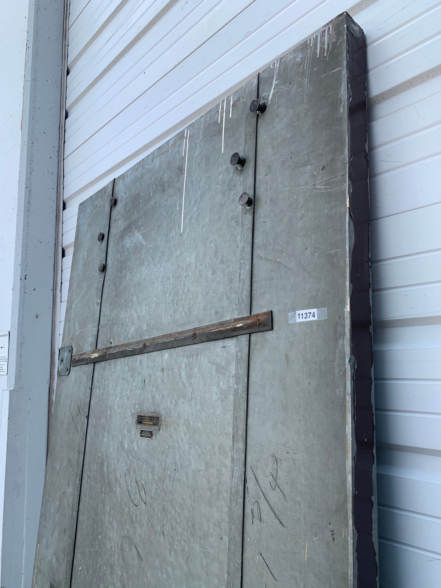 Metal Industrial Fire Single Door with Angled Top