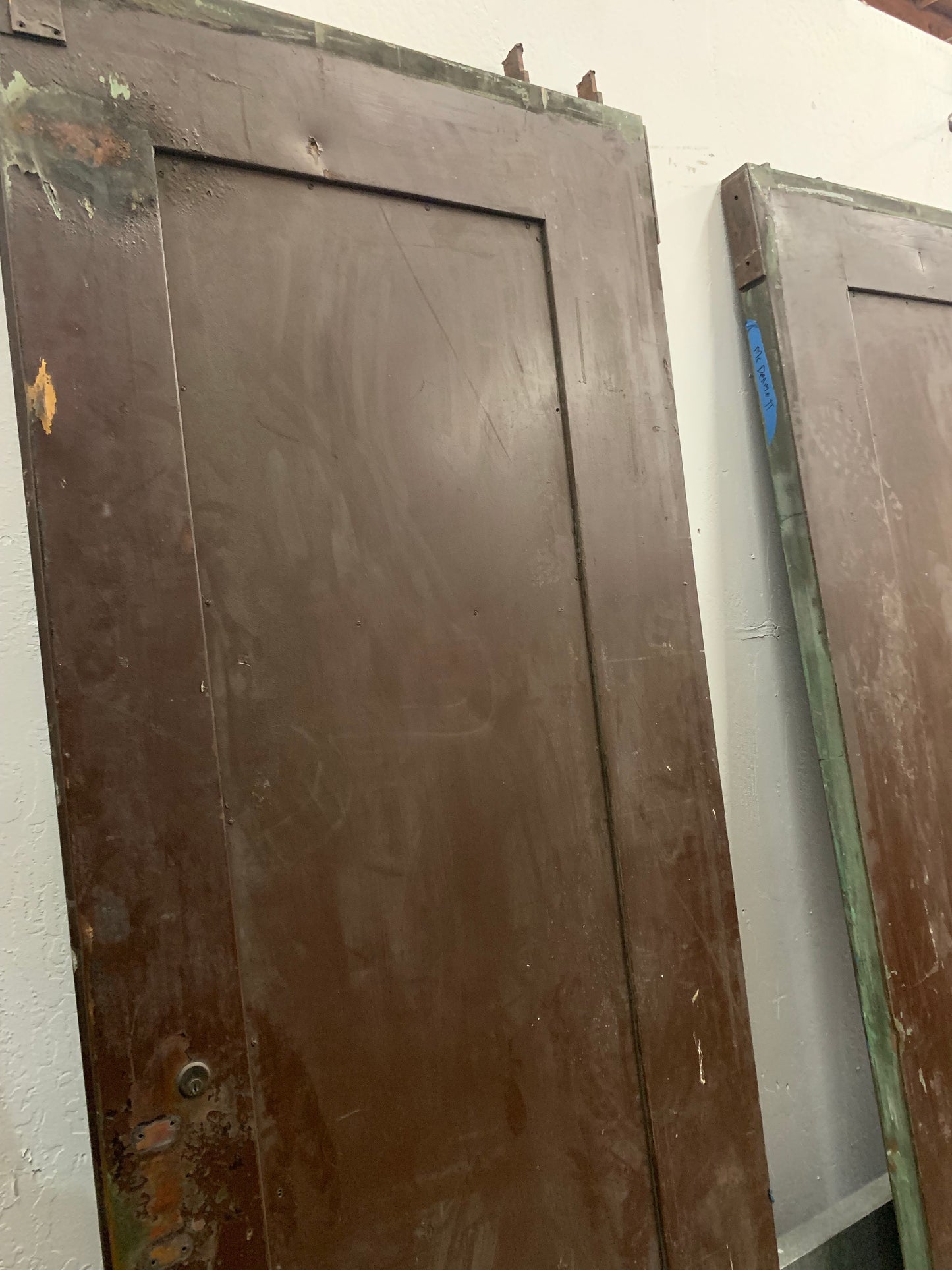 Pair of Bronze Metal Elevator Doors