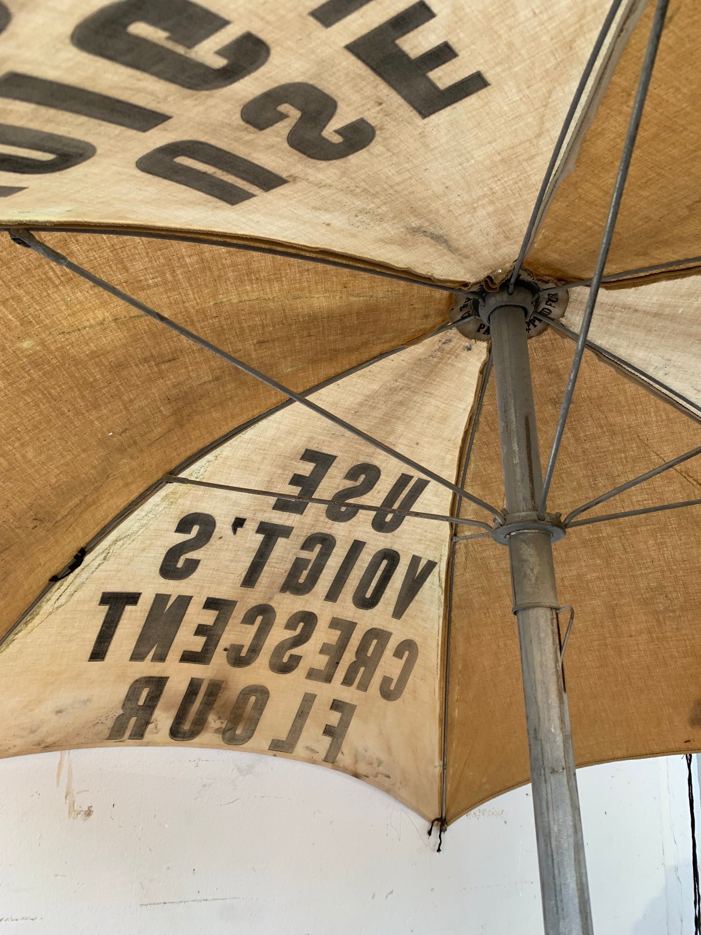 "Use Voigts Crescent Flour" Umbrella