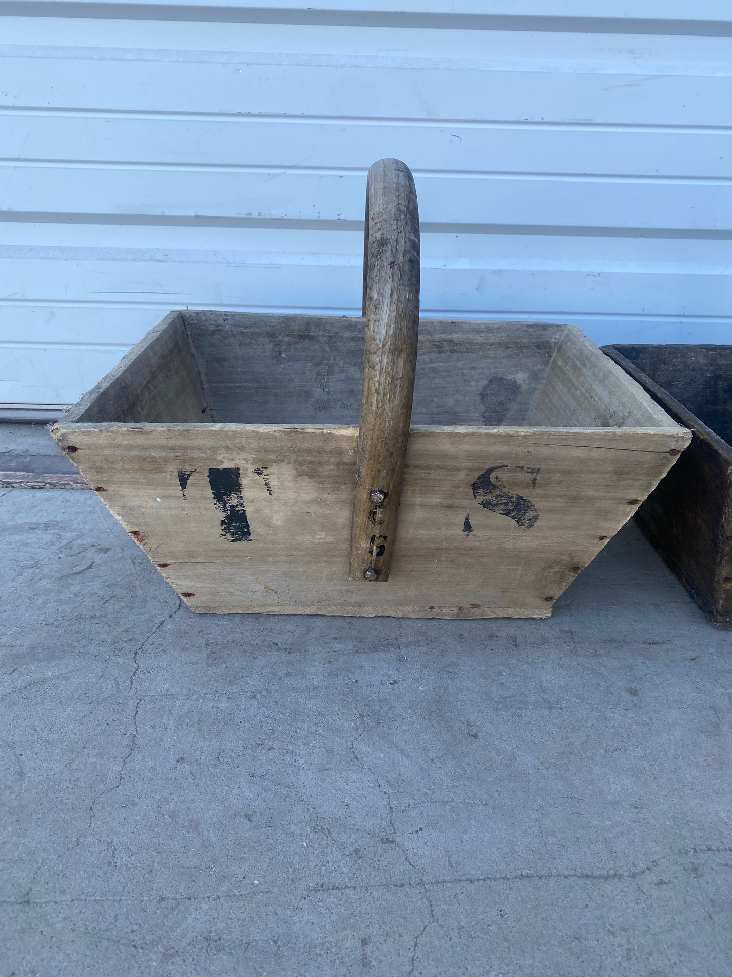 Wooden Gathering Crate with Handle