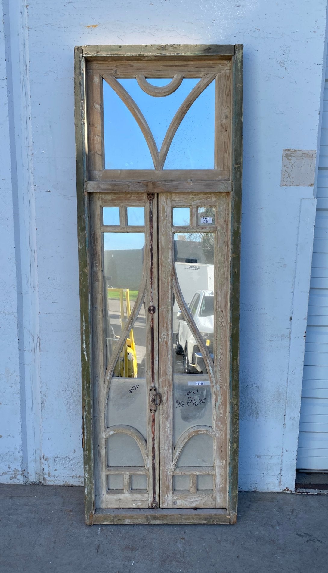 Rectangle Set of 2 Mirrored Windows with Transom