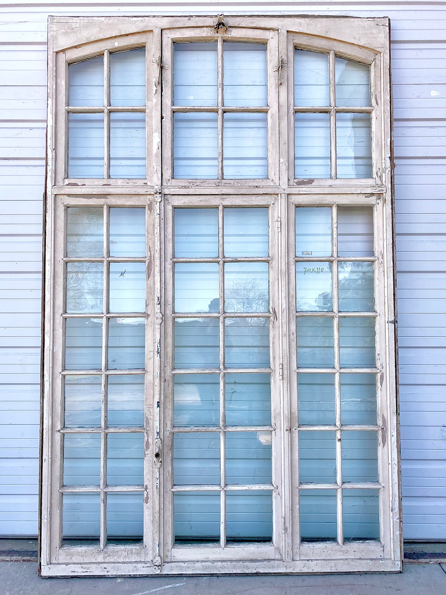48 Pane Arched French Window
