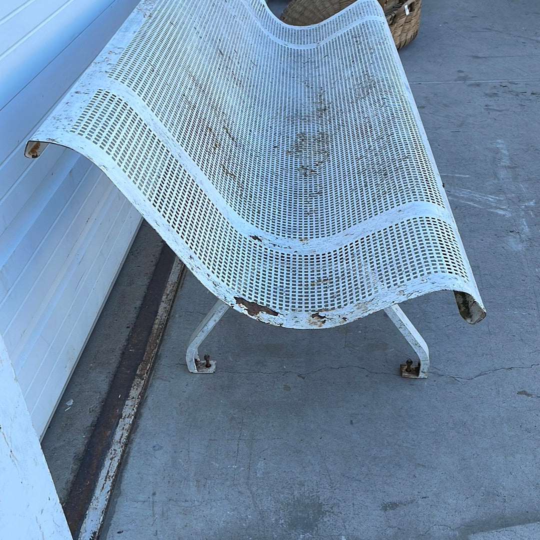 French White Iron Bench