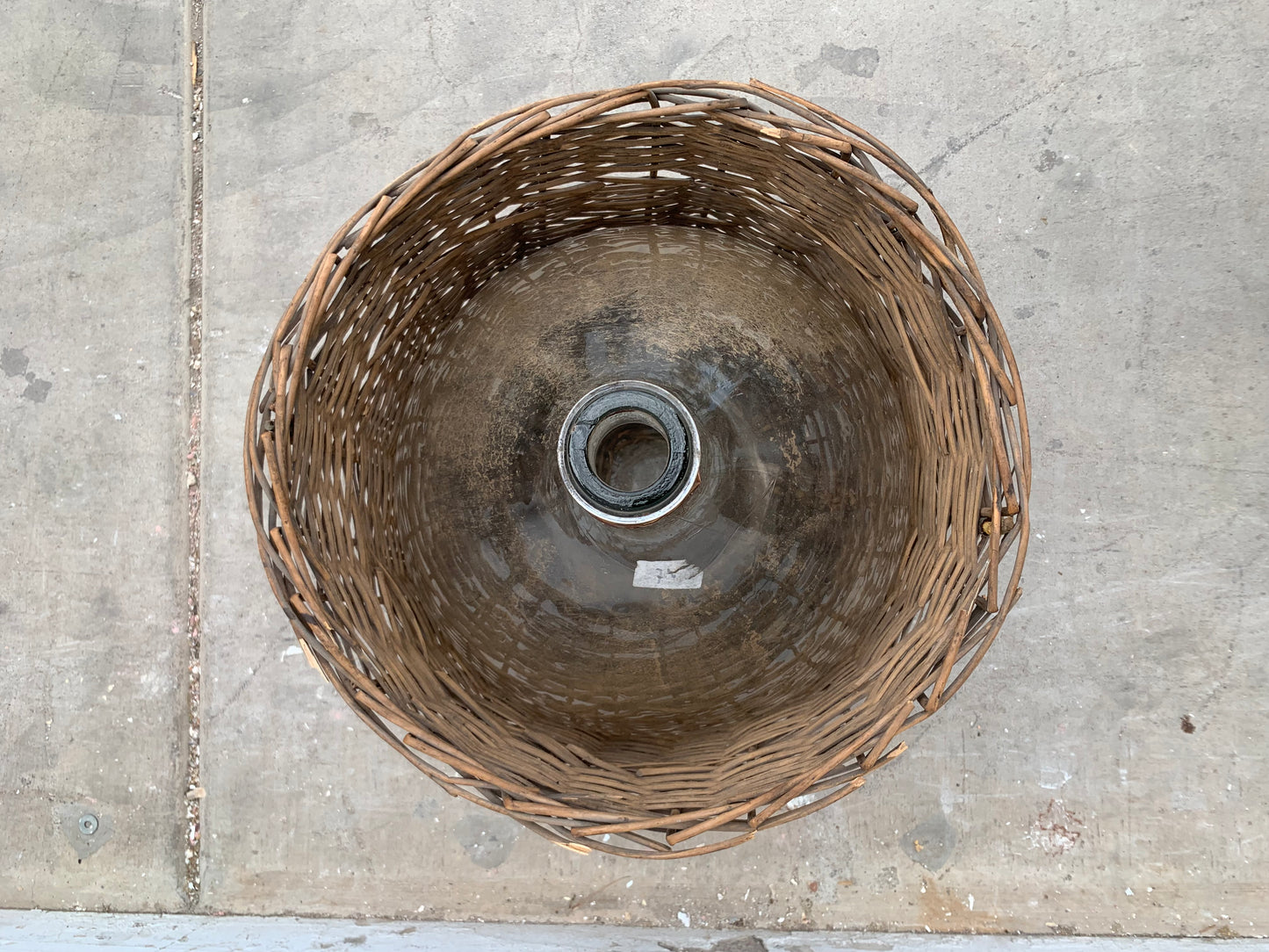 Vintage Wicker Demijohn Wine Bottle
