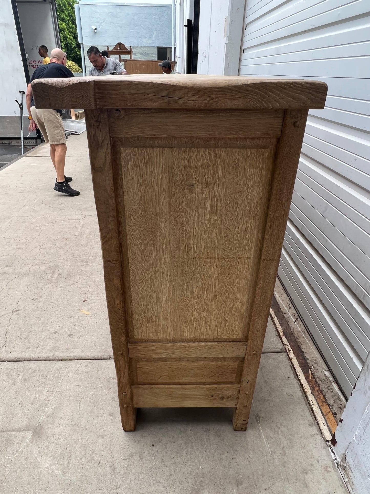 Paneled Bleached Antique Sideboard