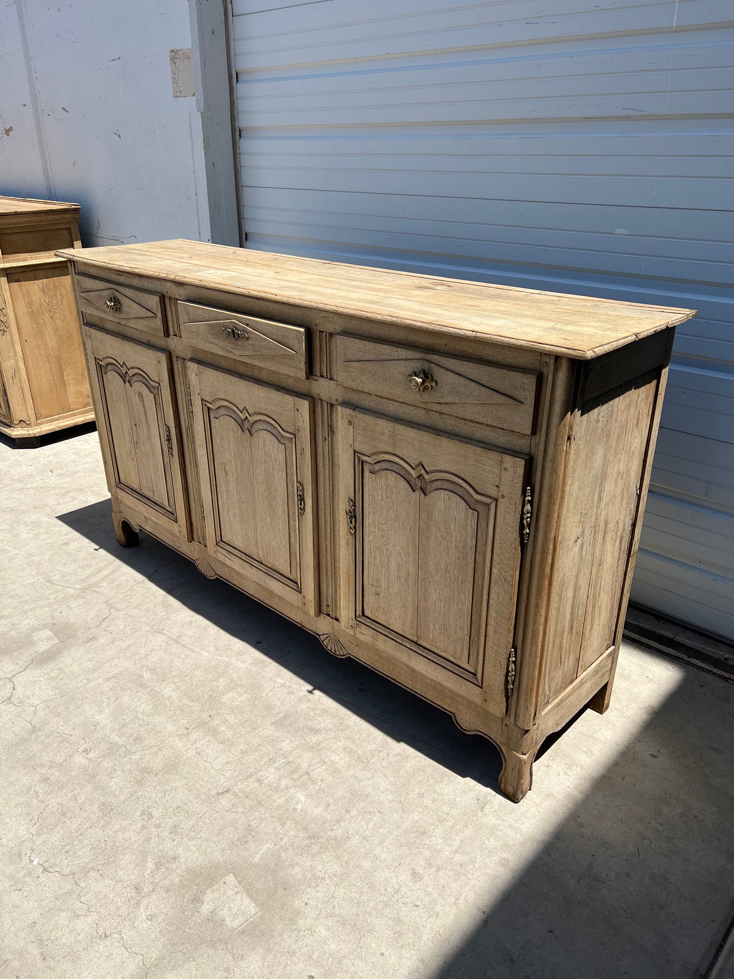 Bleached French Antique Sideboard