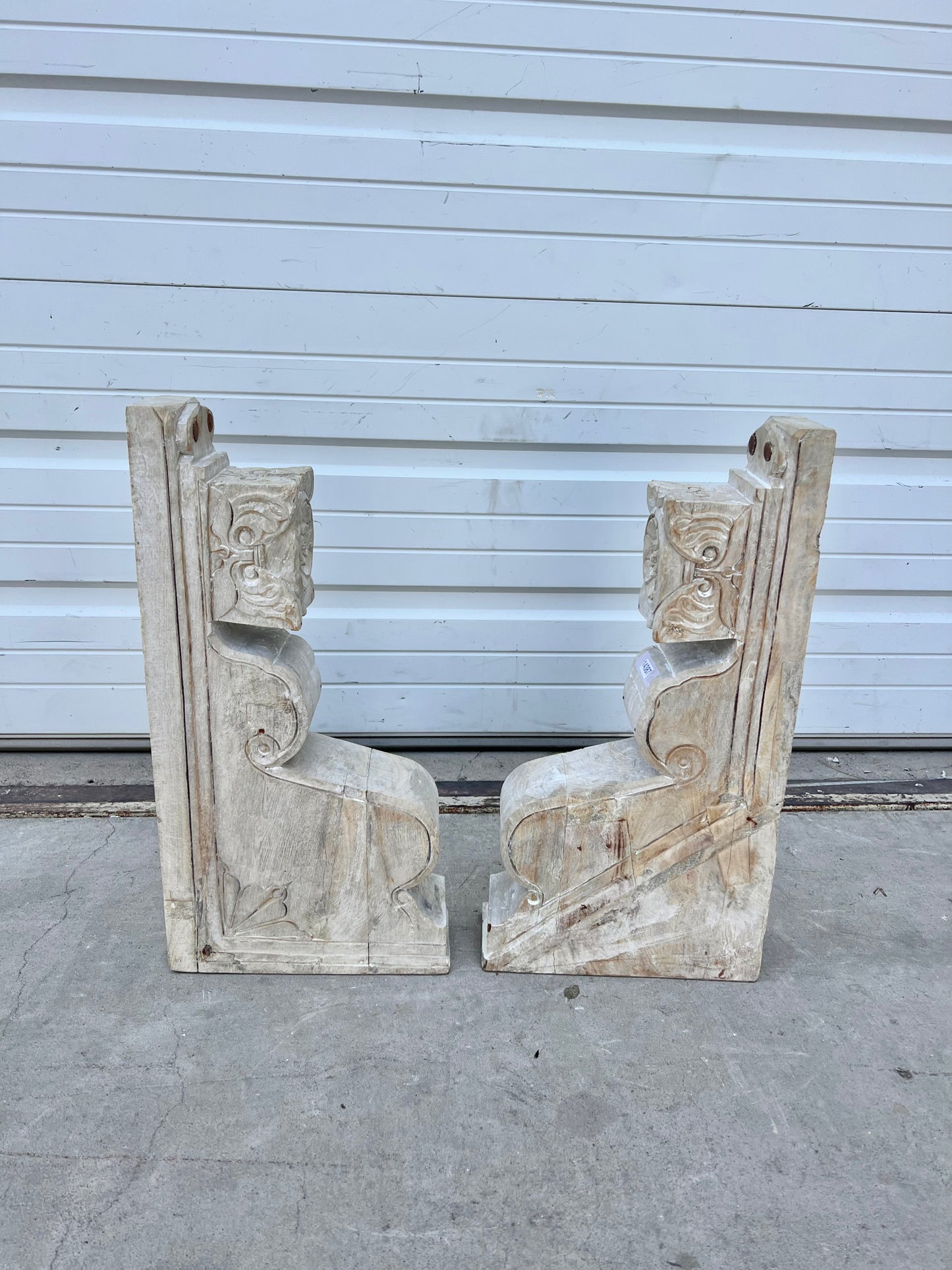 Pair of Natural Wood Corbels