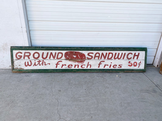 Ground Steak Sandwich Sign