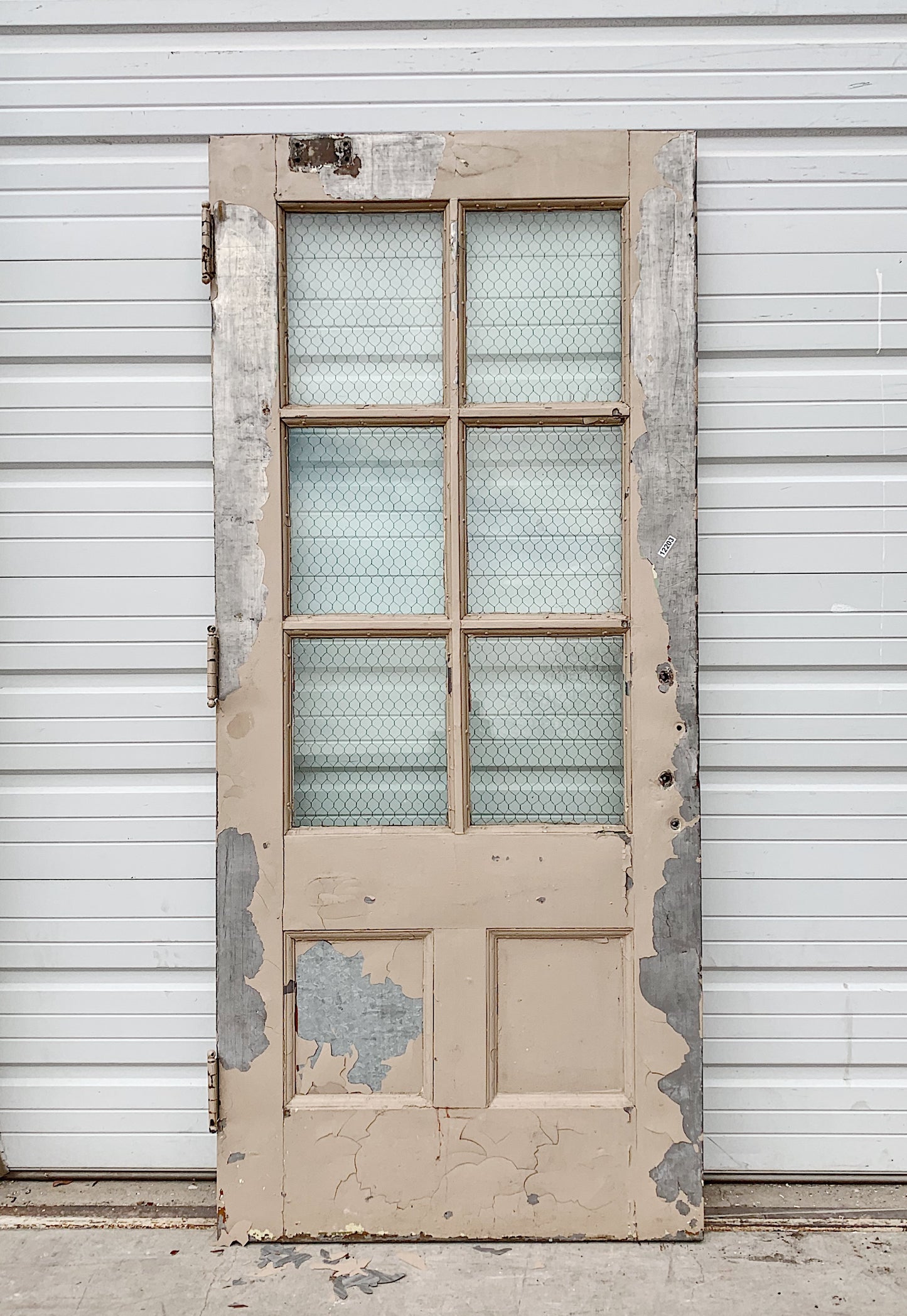 Industrial Metal 2 Panel 6 Lite Single Door