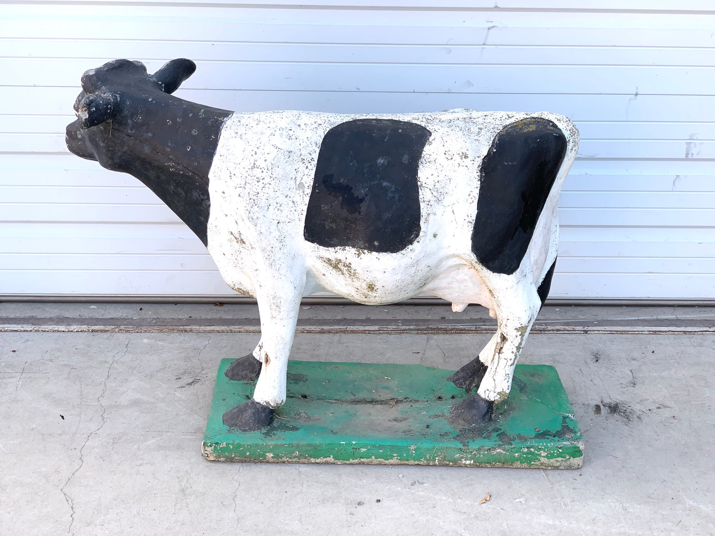 Antique Concrete Cow Statue