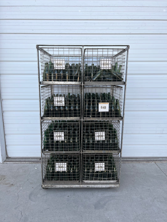 Industrial Iron Rack with 4 Shelves and Beer Bottles (J.R. D'Hollander Brouwerij)