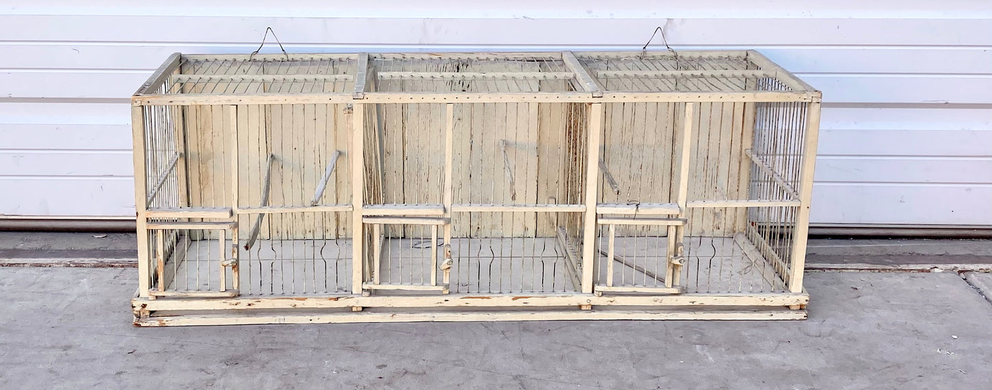 French Antique White Birdcage