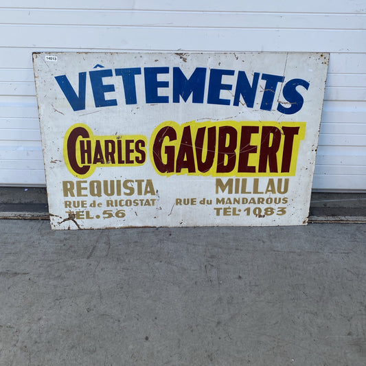 Vêtements Metal Sign  (double-sided)