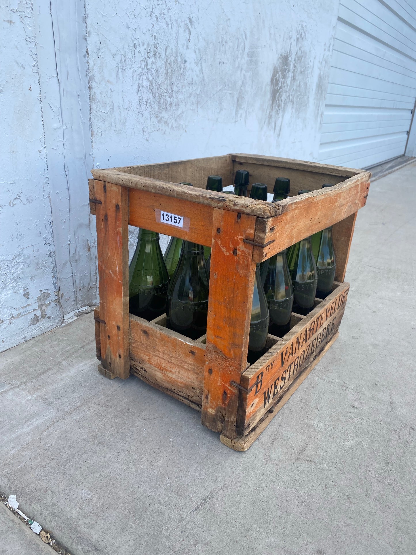 Wood Crate with Bottles
