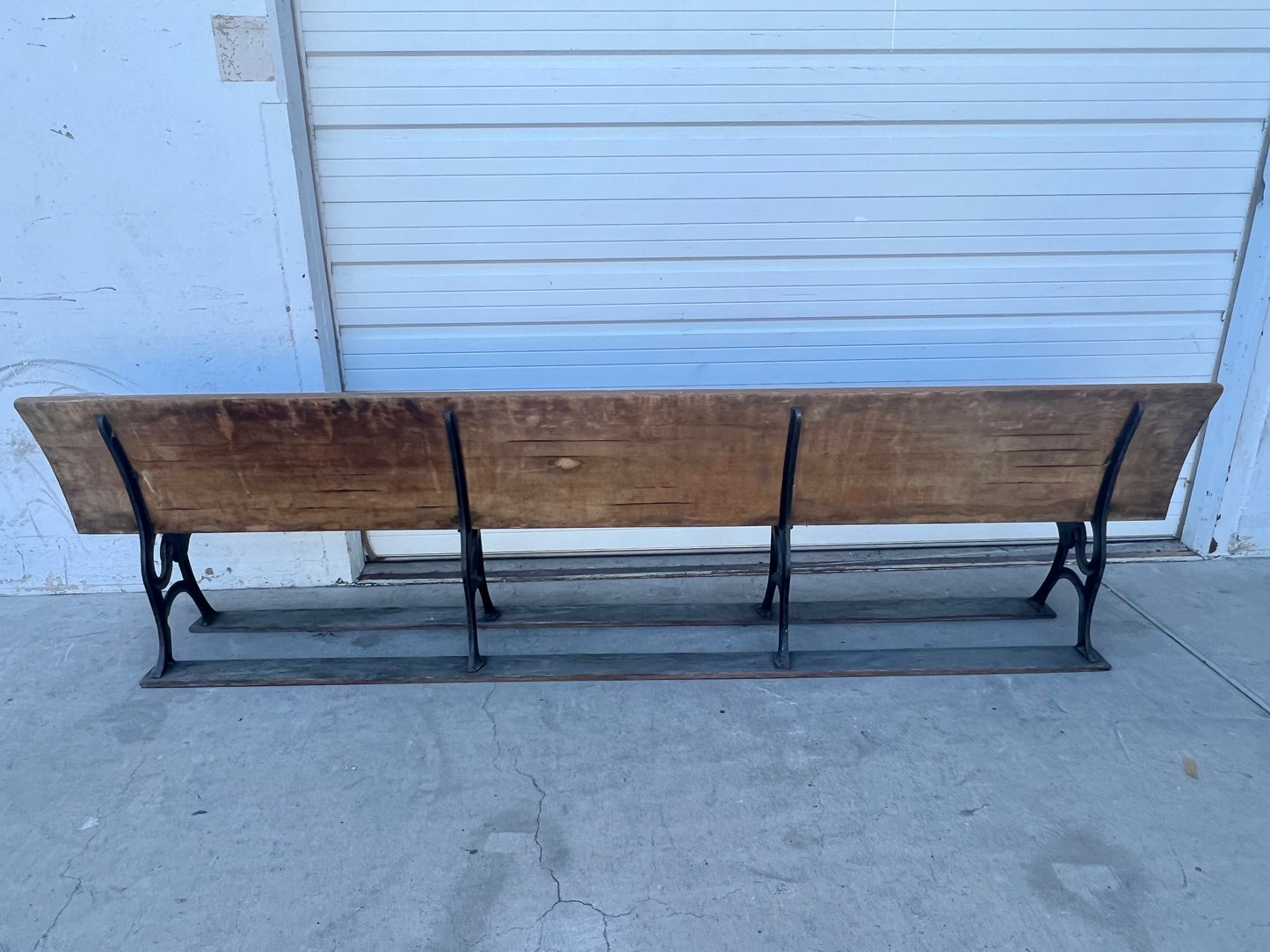 10 Ft Fold-up Bench with Cast Iron Legs