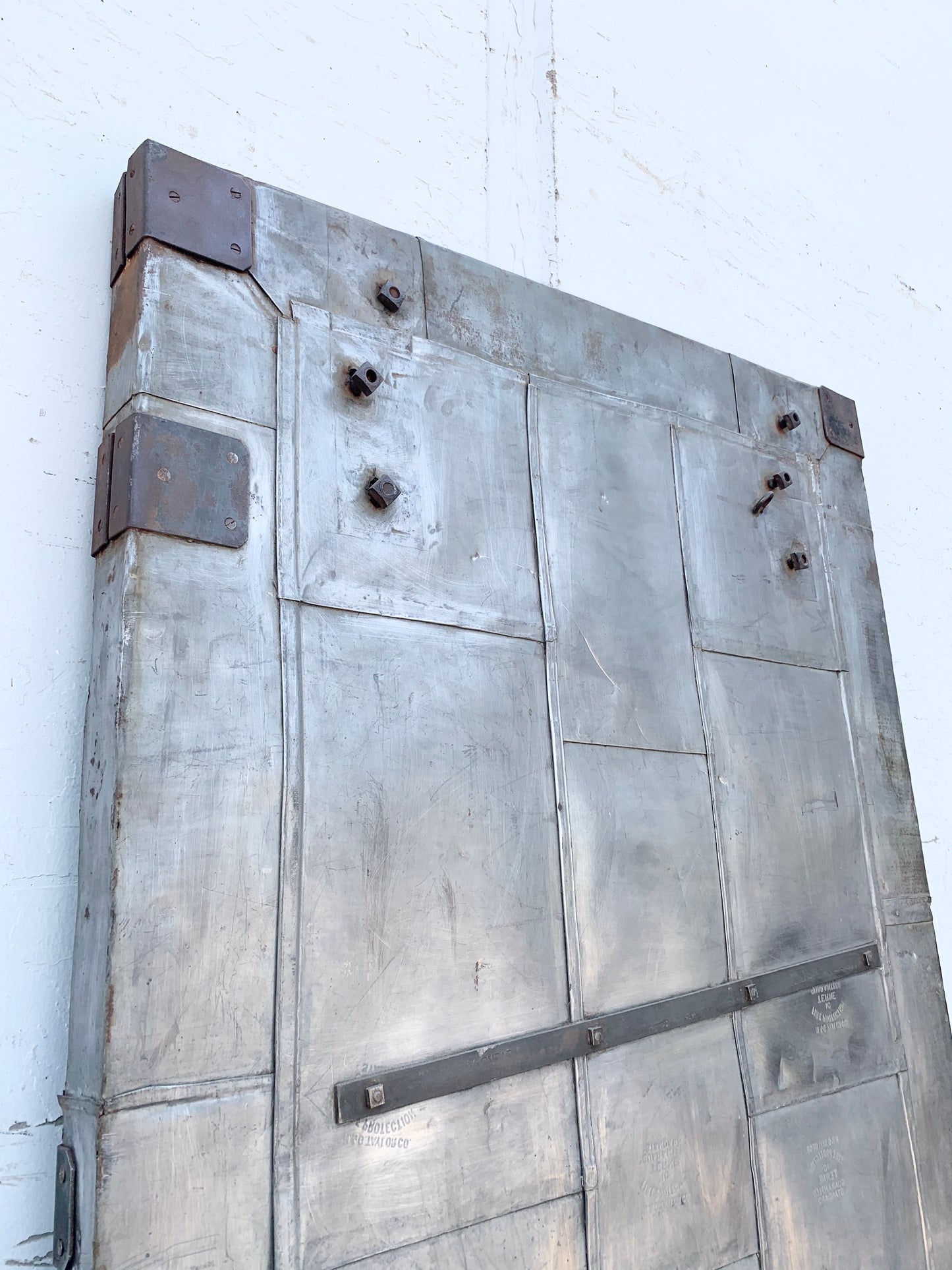 Industrial Metal Fire Single Door with Angled Top