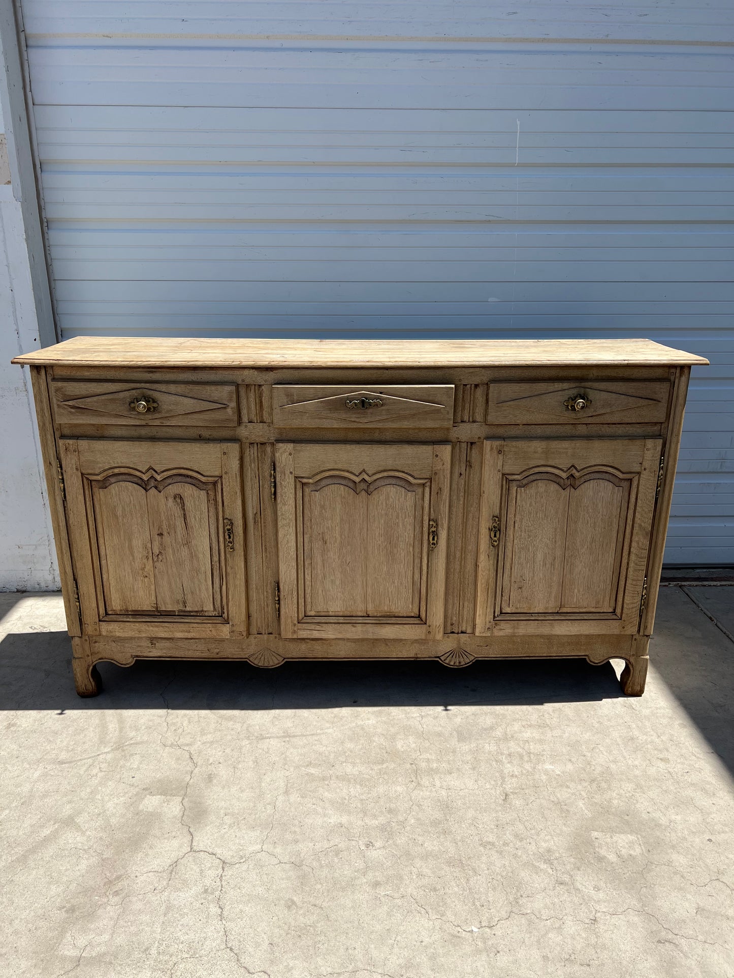 Bleached French Antique Sideboard