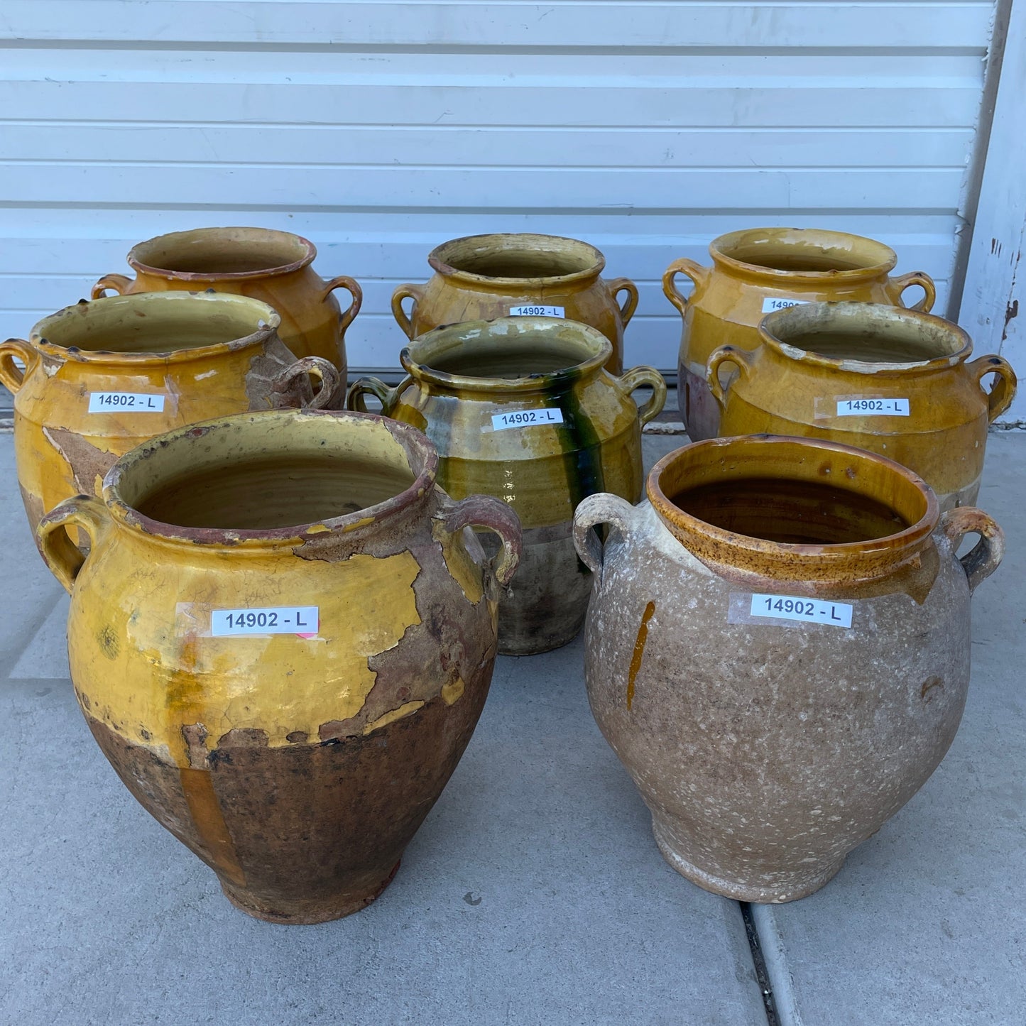 Large Yellow Glazed Confit Pot