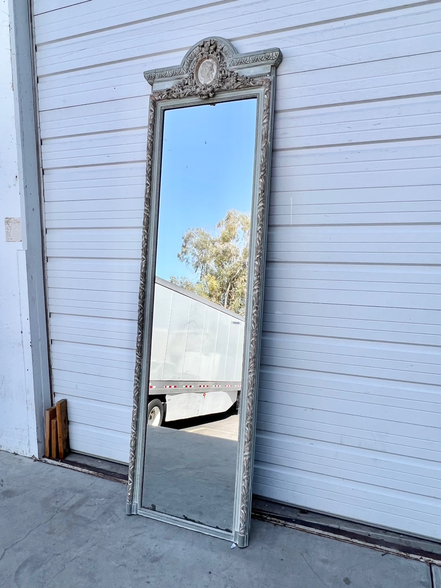 Painted French Full Length Rectangle Mirror