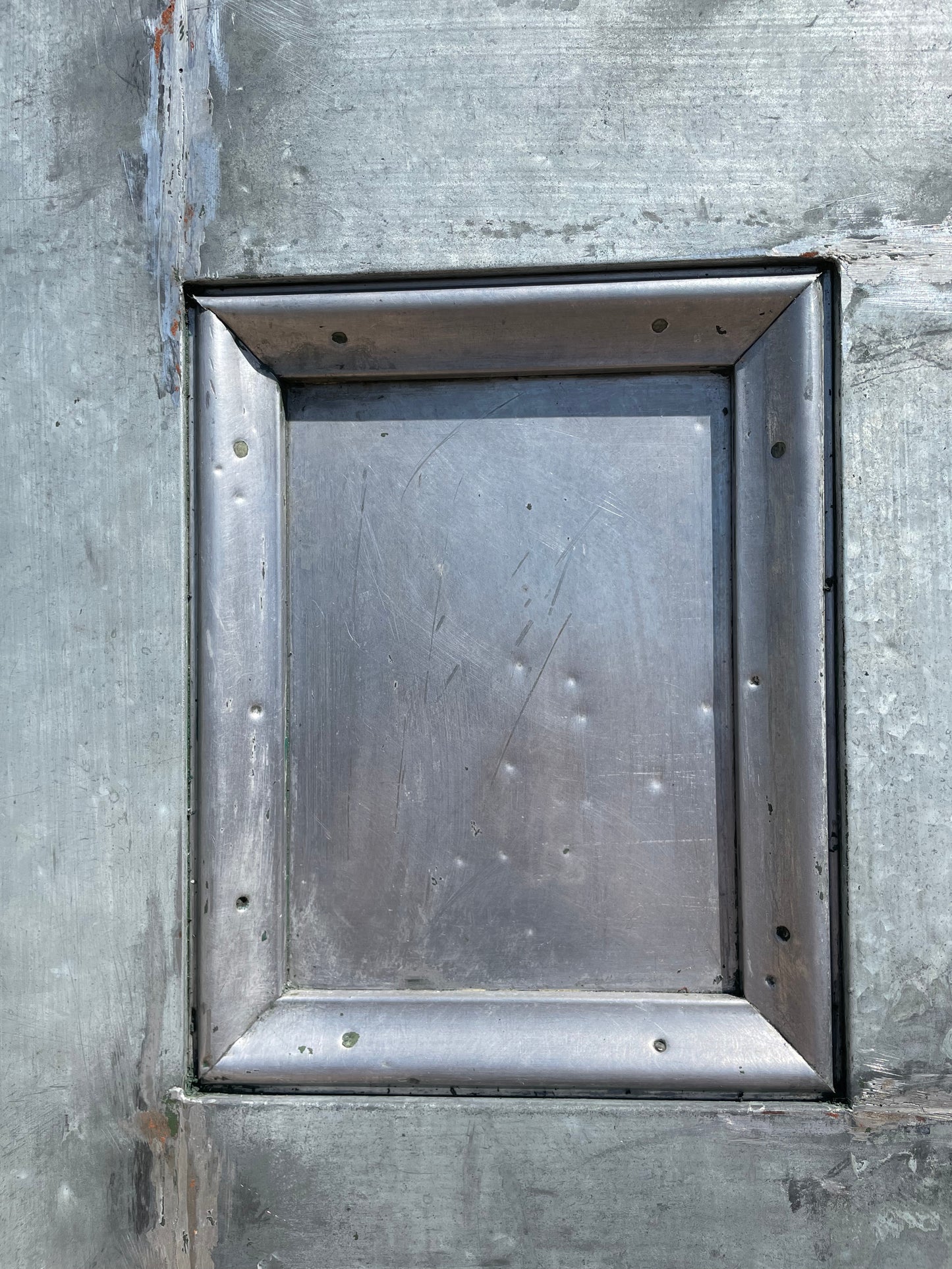 4 Panel 2 Lite Chickenwire Glass Single Metal Fire Door