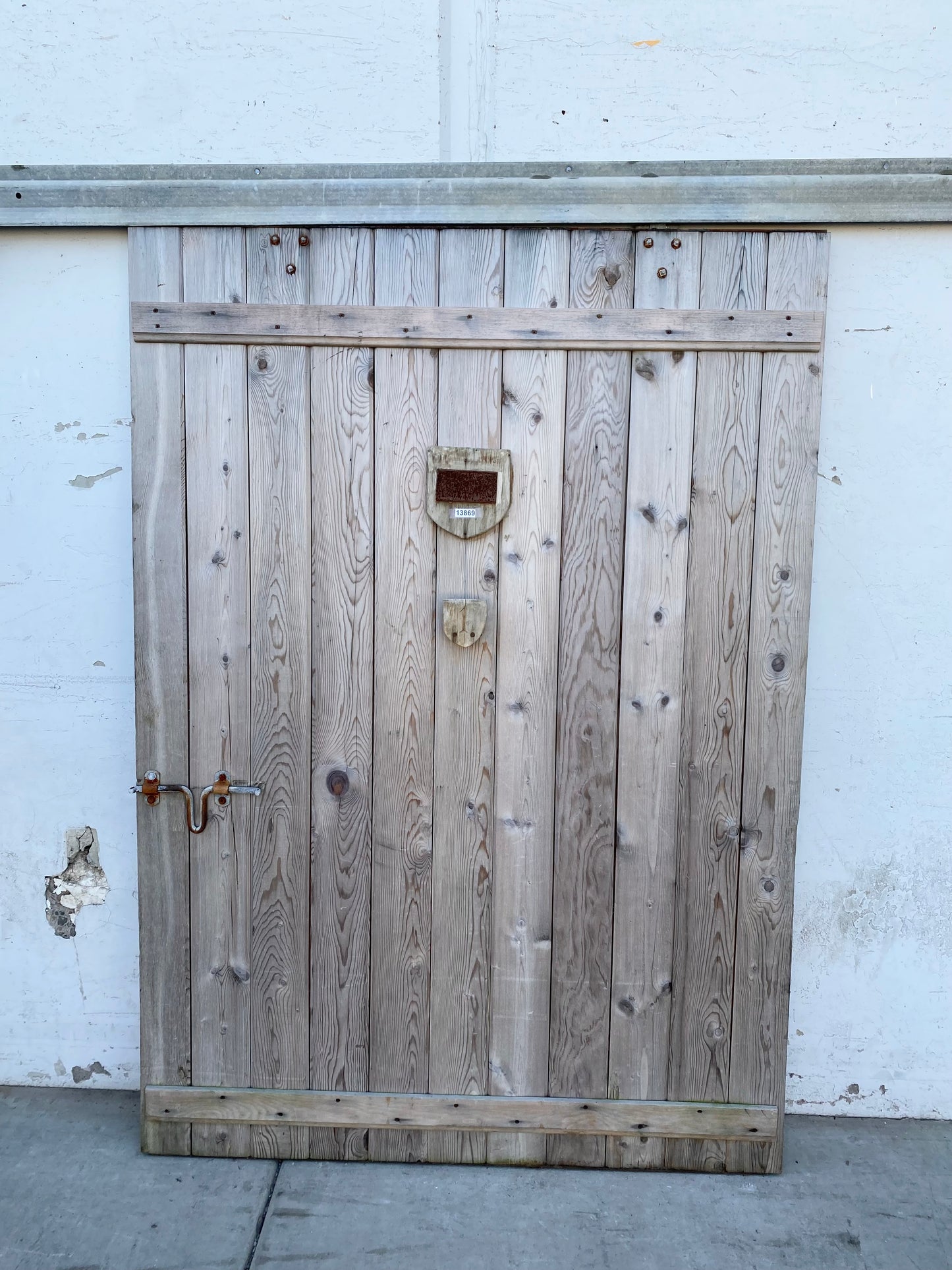 Single Bleached Antique Barn Stall Door