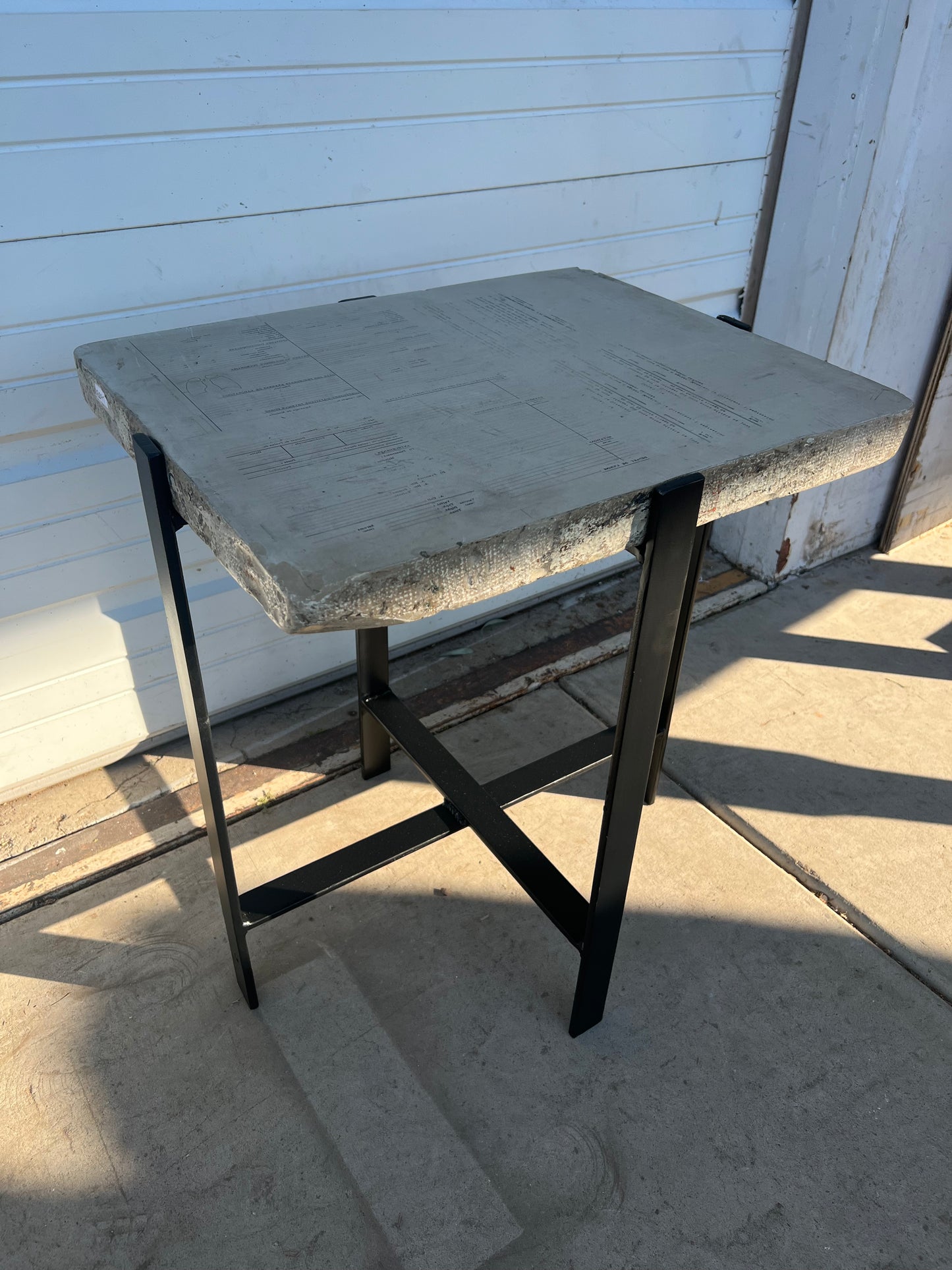 Large Lithography Stone Side Table