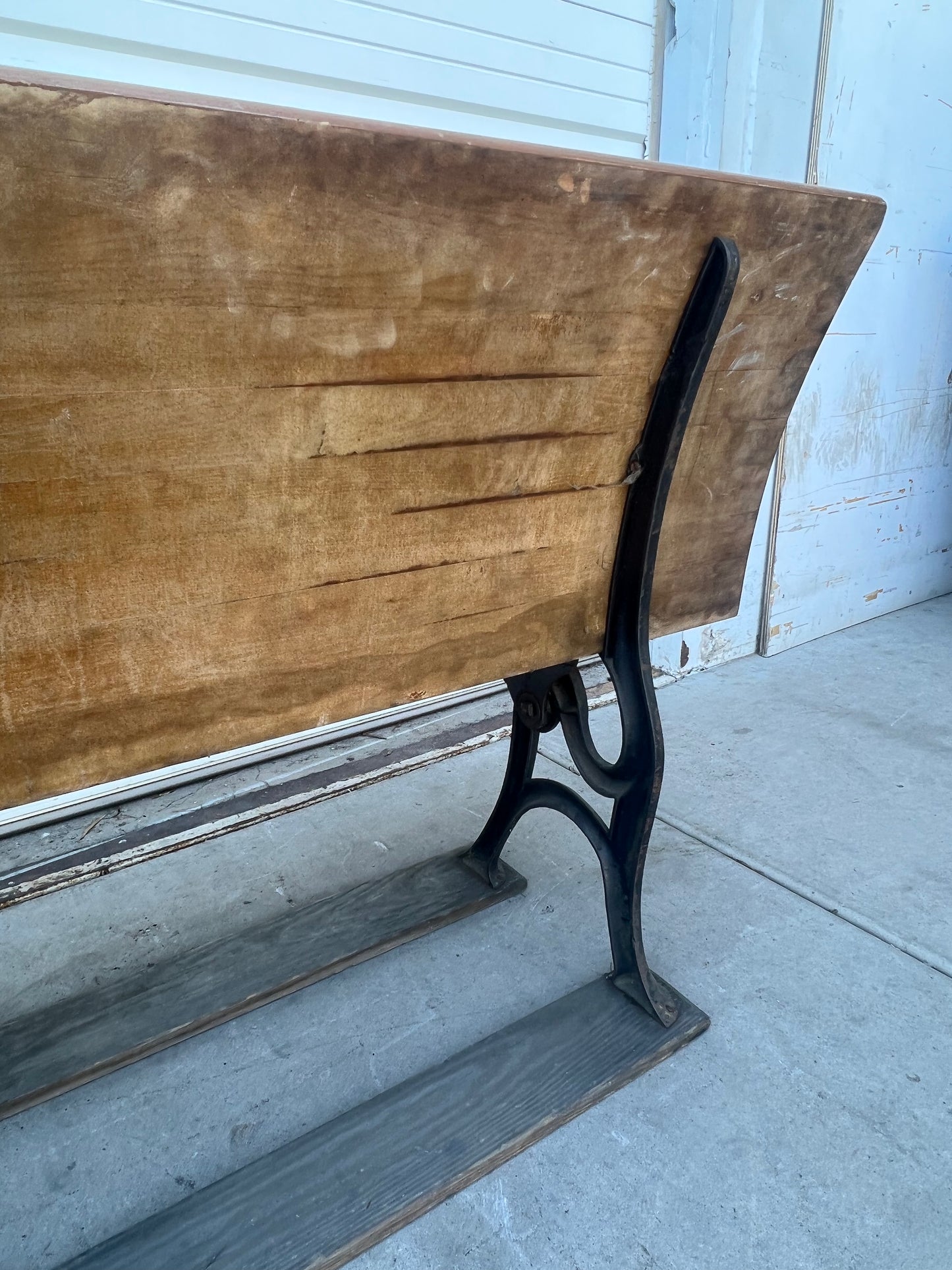 10 Ft Fold-up Bench with Cast Iron Legs