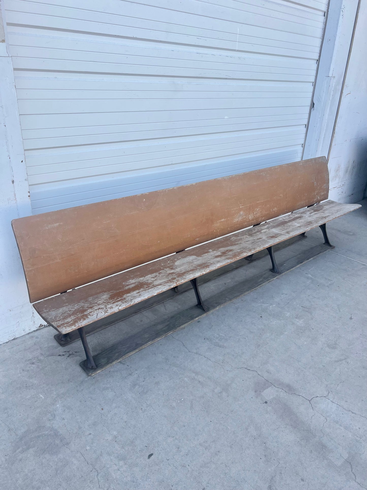 10 Ft Fold-up Bench with Cast Iron Legs