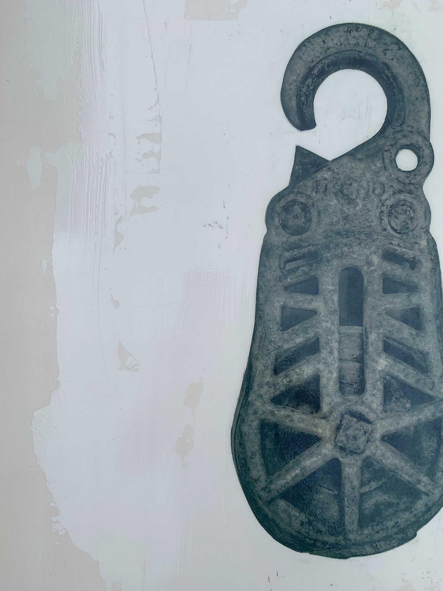 “Cast Iron Hook” Wooden Painting/Art