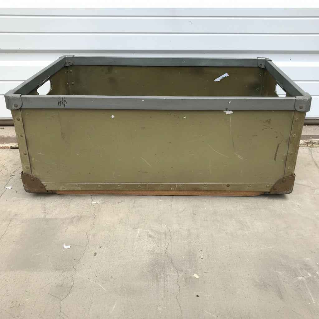Brown Metal Trimmed Crate